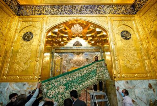 نصب پرده های خاص در حرم حضرت ابوالفضل (ع)