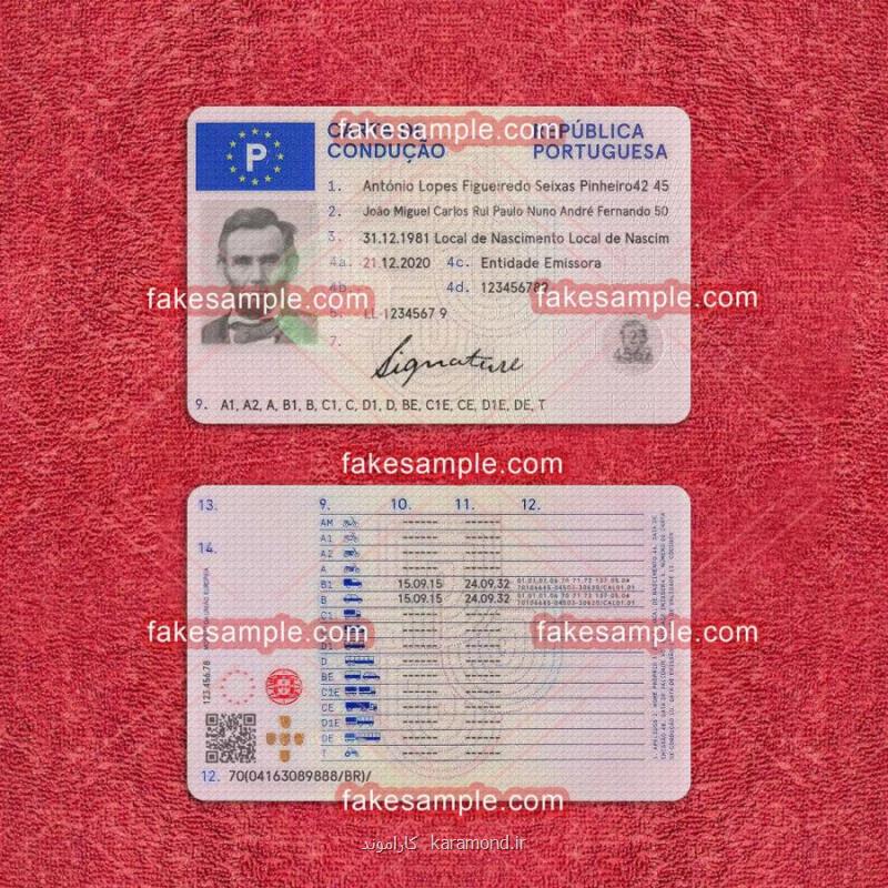 United Kingdom Driver Licence Fake Template