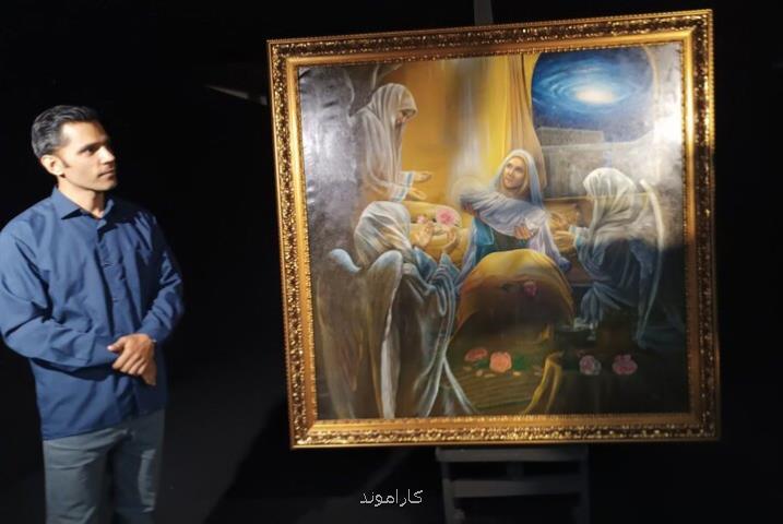 رونمایی از تابلوی نقاشی خیرالبشر با موضوع تولد پیامبر اکرم (ص)