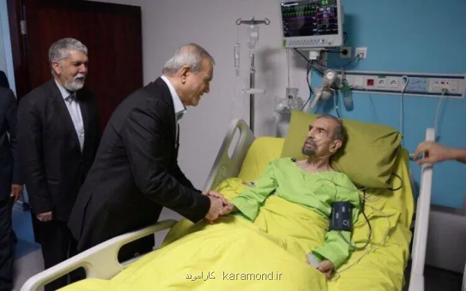رئیس دولت به عیادت موسوی گرمارودی رفت